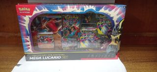 Mega Lucario EX Box con statuina Pokemon
