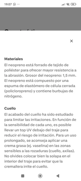 Neopreno niño 5-6 años