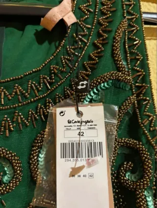 Vestido de fiesta verde El Corte Inglés