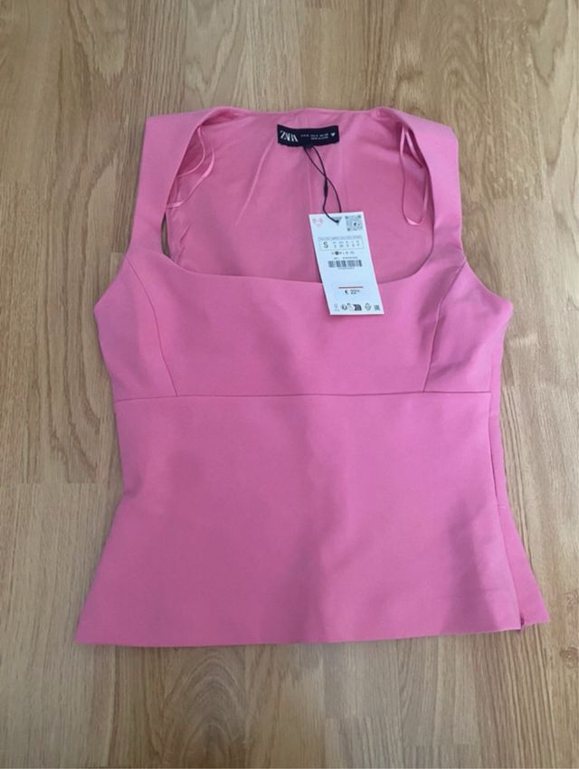 Top Zara Rosa Talla S