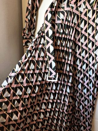 Vestido Mango Geométrico Midi