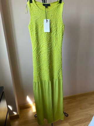 Vestido Zara verde lima nuevo