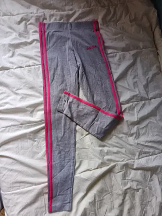 Mallas Adidas niña gris y rosa  Talla 13/14 años