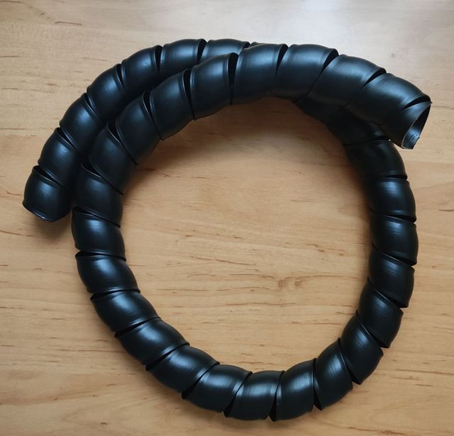 Organizador de cables espiral negro