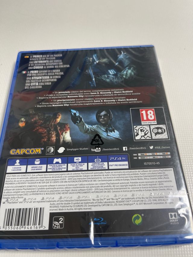 PS4 Resident Evil 2 - Capcom