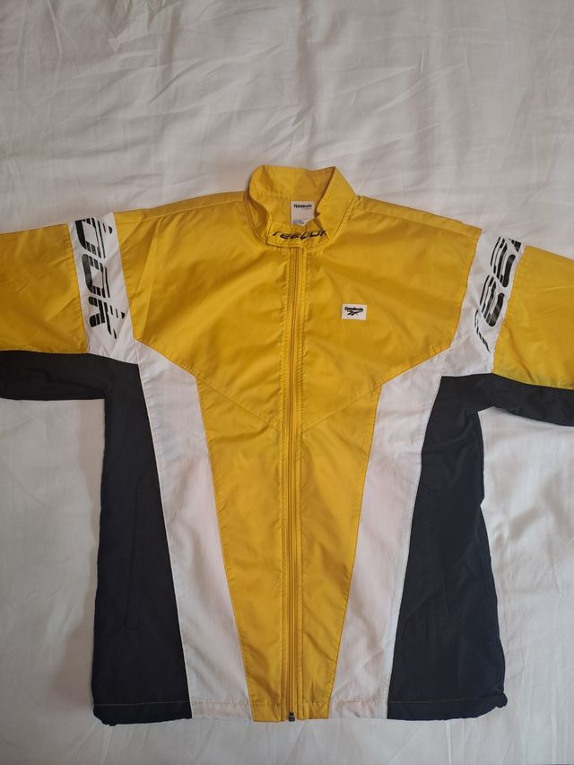 Chaqueta Reebok Deportiva Amarilla/Blanca/Negra