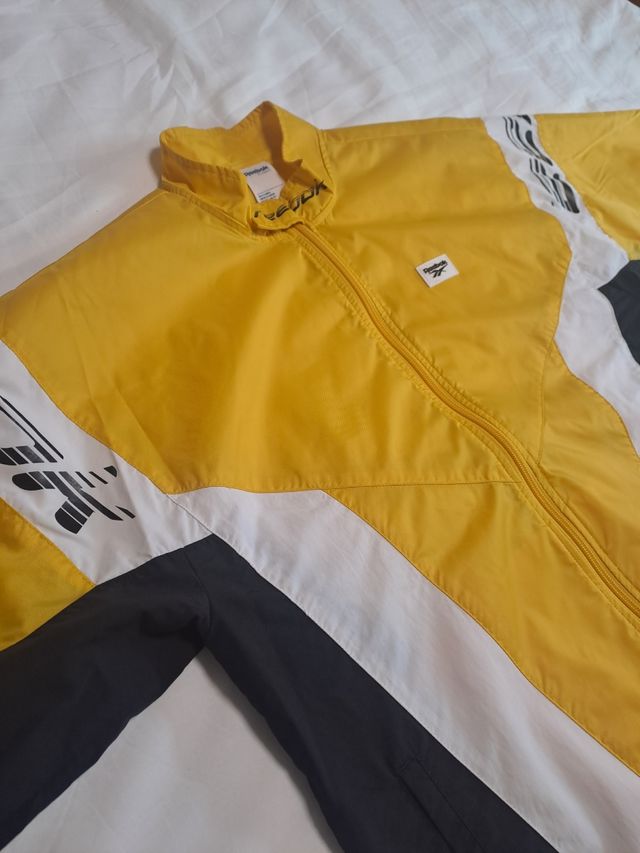 Chaqueta Reebok Deportiva Amarilla/Blanca/Negra
