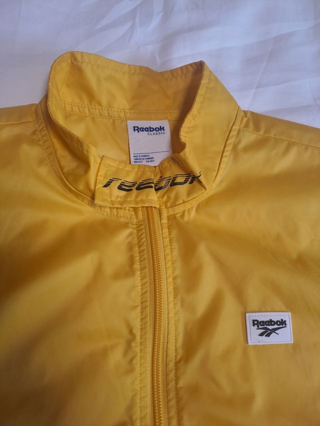 Chaqueta Reebok Deportiva Amarilla/Blanca/Negra