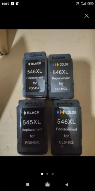 4 Cartuchos Canon 545XL / 546XL  Reciclados