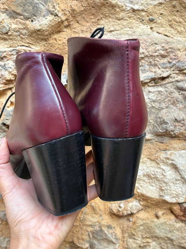 Botines Lili Mill Talla 40 Burdeos