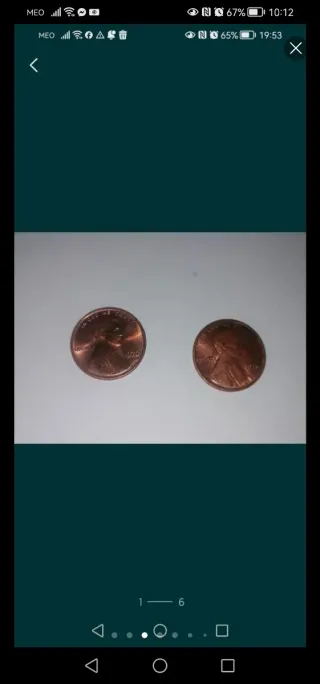 2 Moedas 1 Cent EUA Lincoln 1976
