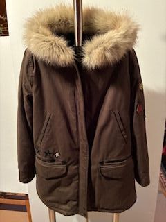 Chaquetón Zara Mujer Verde con Capucha