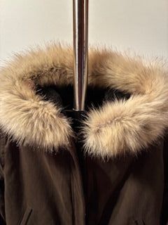 Chaquetón Zara Mujer Verde con Capucha