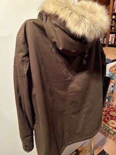 Chaquetón Zara Mujer Verde con Capucha