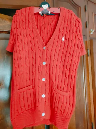 Jersey corto mujer Ralph Lauren rojo
