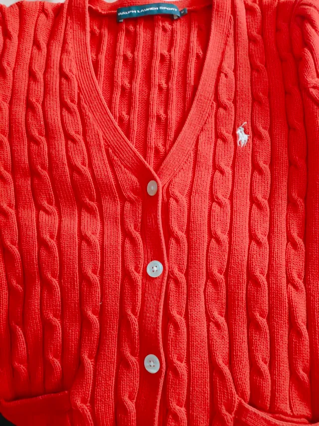 Jersey corto mujer Ralph Lauren rojo