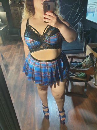 Disfraz Colegiala Azul talla grande