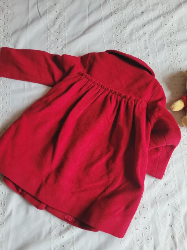 Abrigo Zara Rojo Niña 12/18 Meses