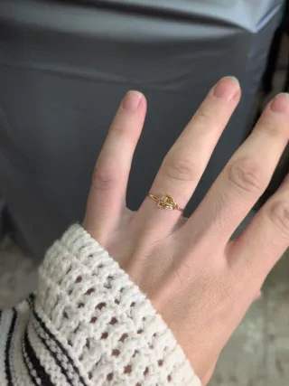 Anillo Oro 18k con Circonitas Cuadradas