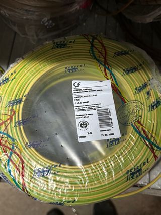 cavo unipolare GIALLO VERDE /AZZURRO 1,5 mm 100 mt
