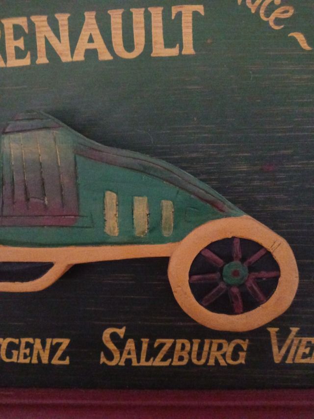 Cartel decorativo vintage de madera