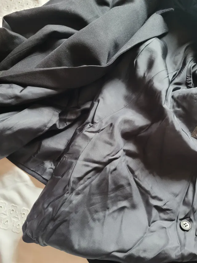 Americana Lana Hombre Talla 52 Negra