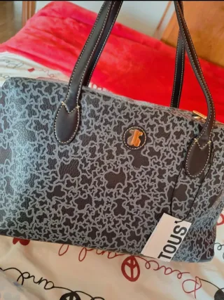 Bolso Tous Negro/Gris Nuevo con Etiqueta