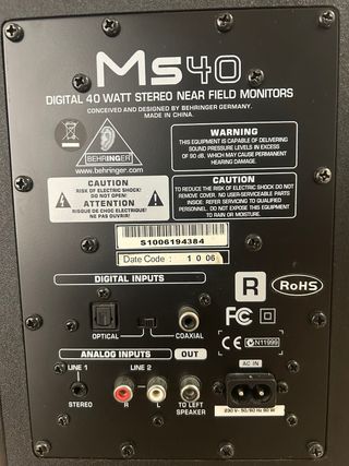 Altavoz Monitor Estudio Negro