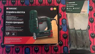 Grapadora parkside y kit de espátulas