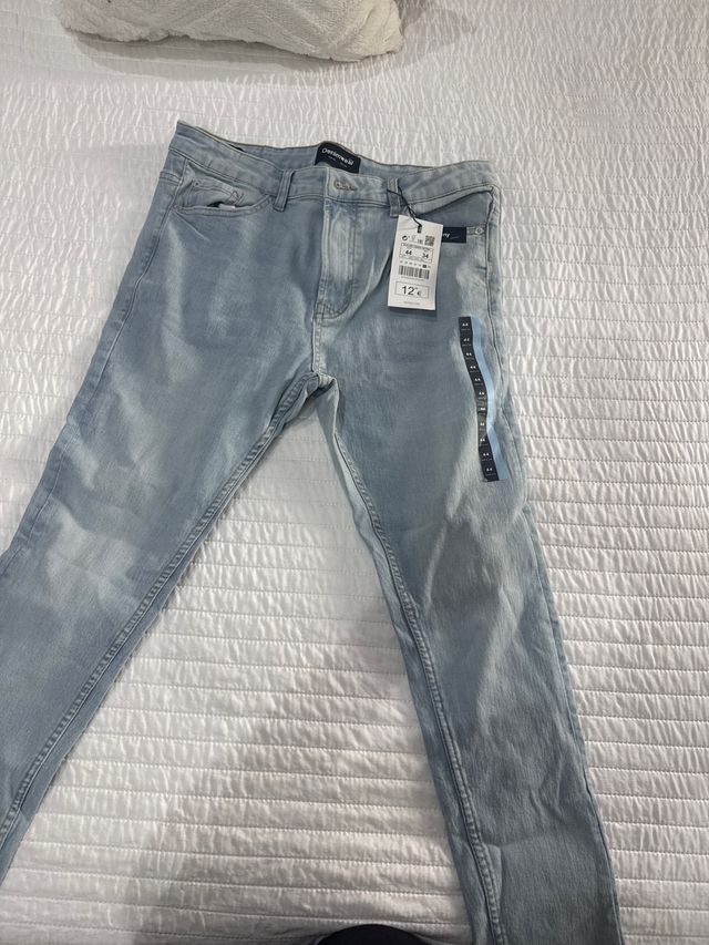 Pantalón vaquero Pull&Bear azul claro Talla M