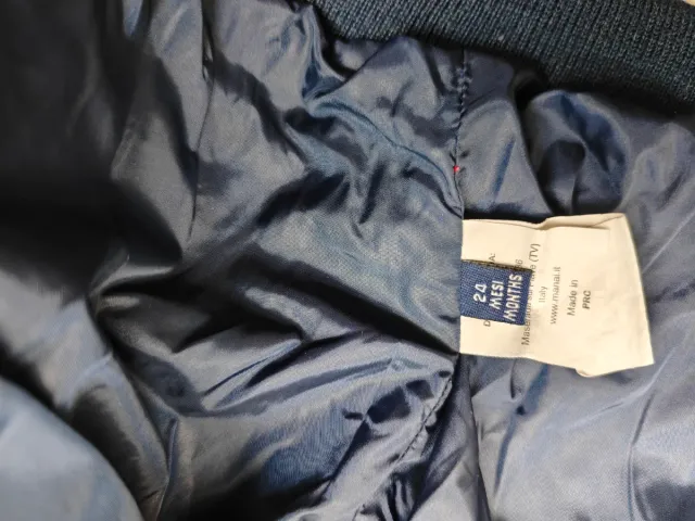 Giubbino imbottito bimbo/bimba blu con cappuccio s