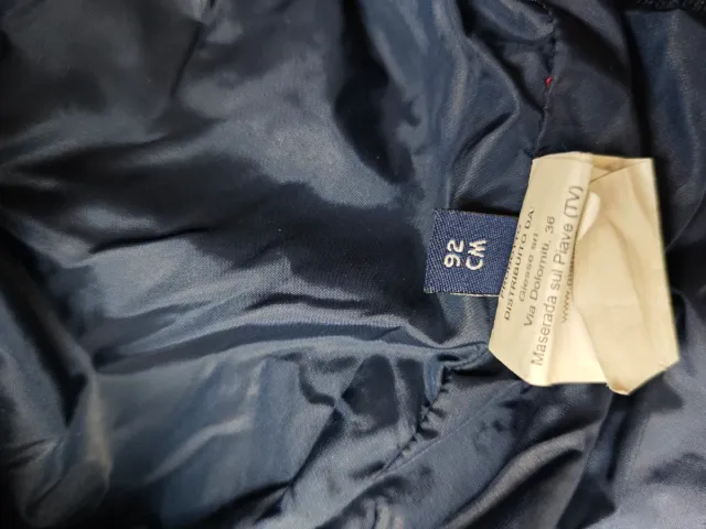 Giubbino imbottito bimbo/bimba blu con cappuccio s