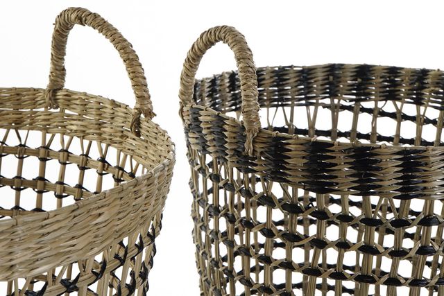 Pack 2 cestas caladas fibras naturales