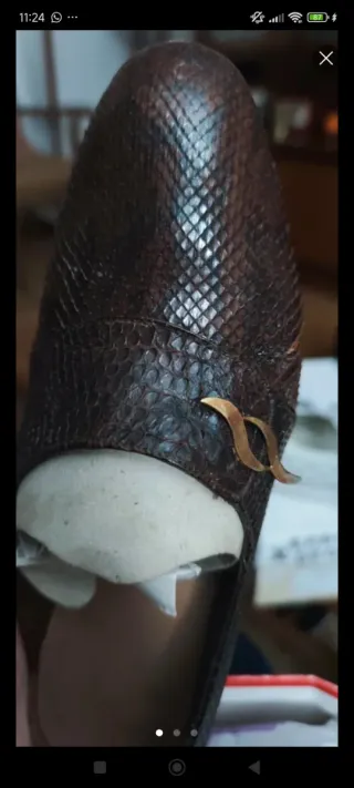 Zapatos piel de serpiente verdadera joya