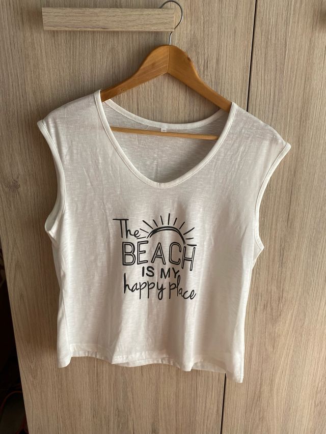 Camiseta Shein The Beach is my happy place