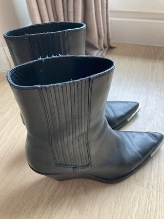Botines Zara Talla 39 Puntera Metálica