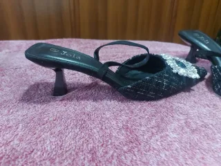 Scarpe Joia tacco gioiello nere