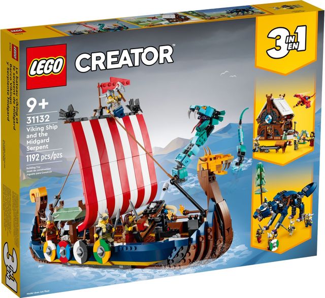 LEGO Creator 31132 Barco Vikingo y Serpiente Midga