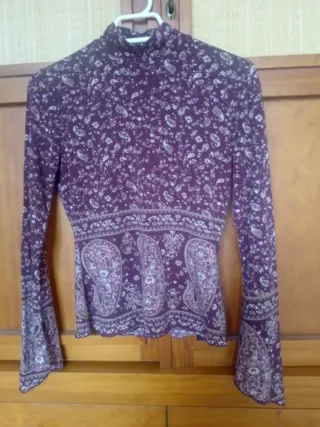 Camisa Trucco Estampada Cuello Alto