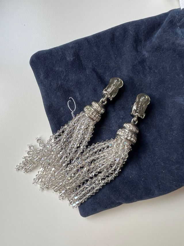 Oscar de la Renta Pendientes Clip Borla