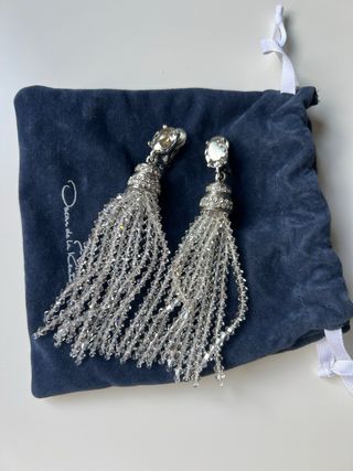 Oscar de la Renta Pendientes Clip Borla