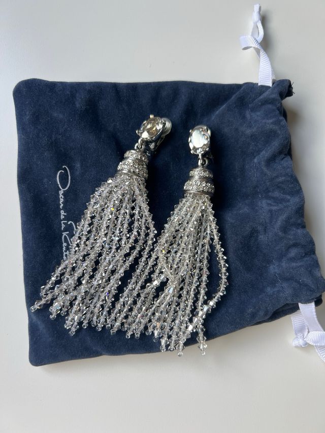 Oscar de la Renta Pendientes Clip Borla