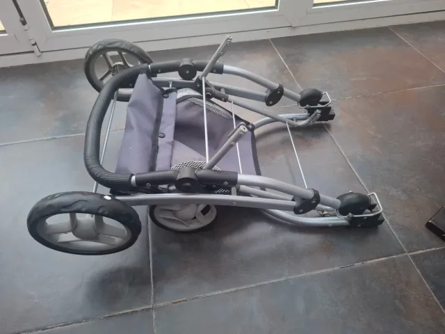 Carrito Gemelar Muñecas Rosa Lunares