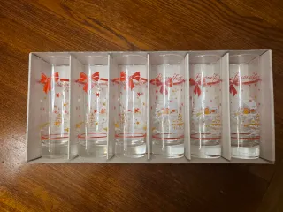 Set di 6 bicchieri in vetro Buone Feste