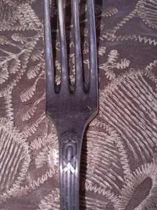 Coppia forchette antiche argentate