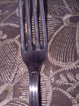 Coppia forchette antiche argentate