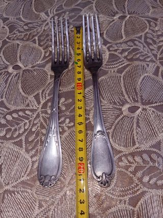 Coppia forchette antiche argentate