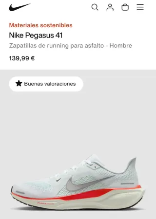 Nike Pegasus 41 running, SIN ESTRENAR Talla 39.