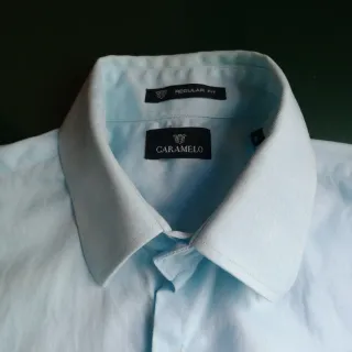 Camisa Caramelo Hombre Azul