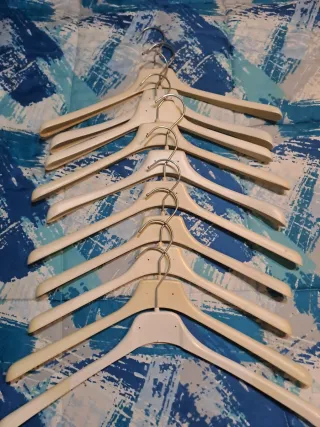 30 grucce appendiabiti bianche